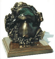 GREEN WING TEAL BRONZE BUST