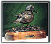 GREEN WING TEAL SCULPTURE, BRONZE